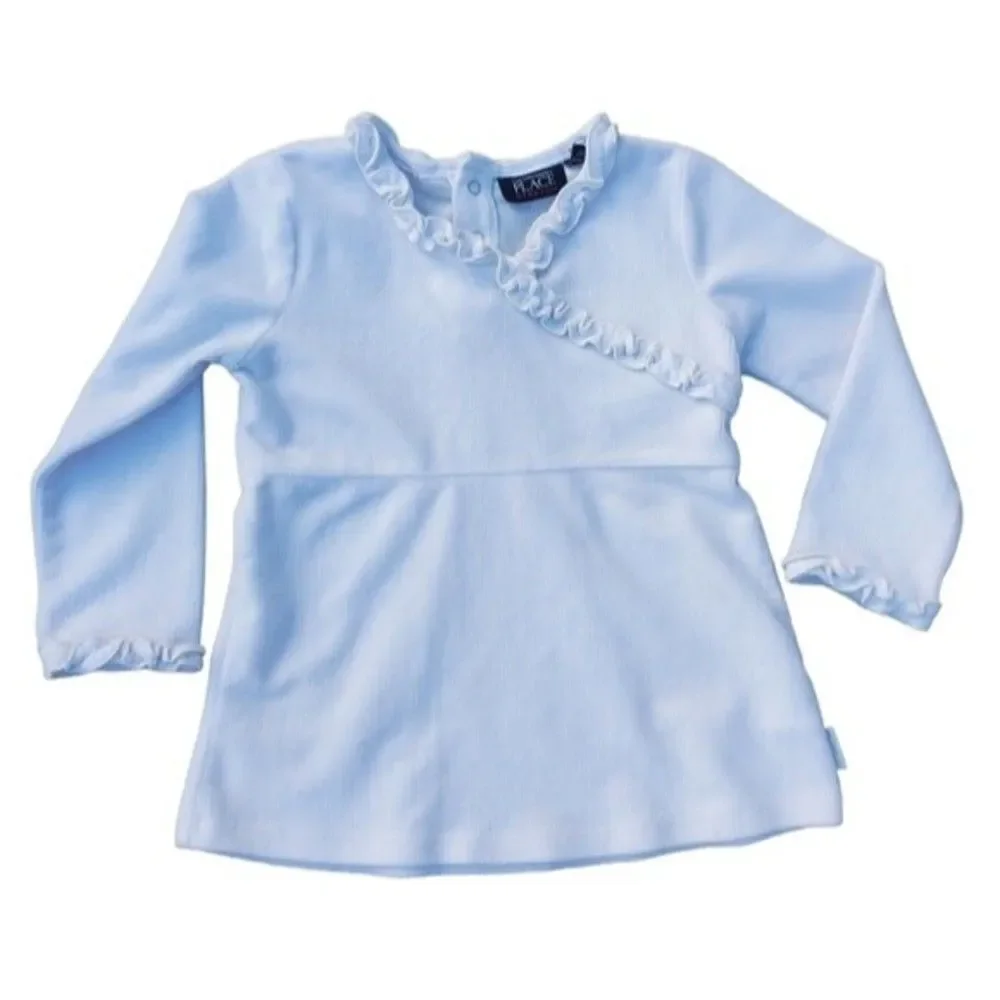 The Children's Place White Velour Matching Set